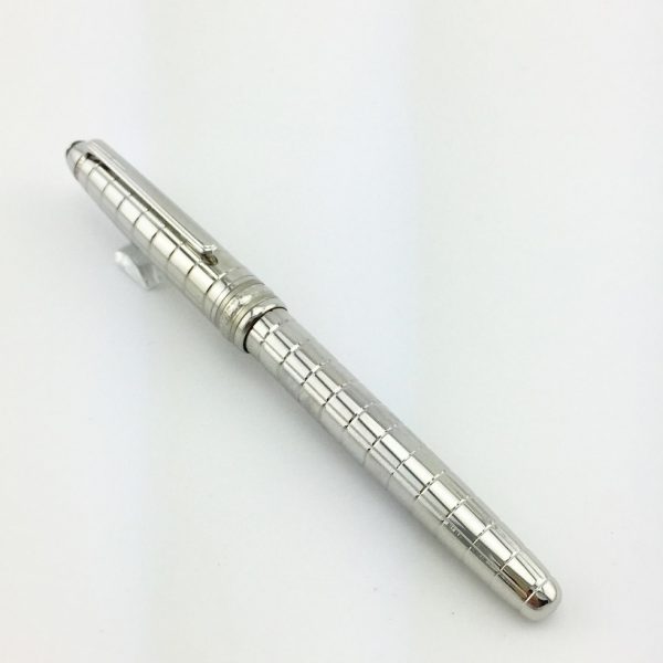 Classic-meisterstuck-163-MB-Silver-lattice-roller-ball-Pen-stationery-office-supplies-luxury-writing-Metal-pen-(1)